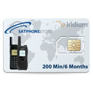 Iridium 200 Minute Global Prepaid Airtime SIM Card - 6 MONTHS